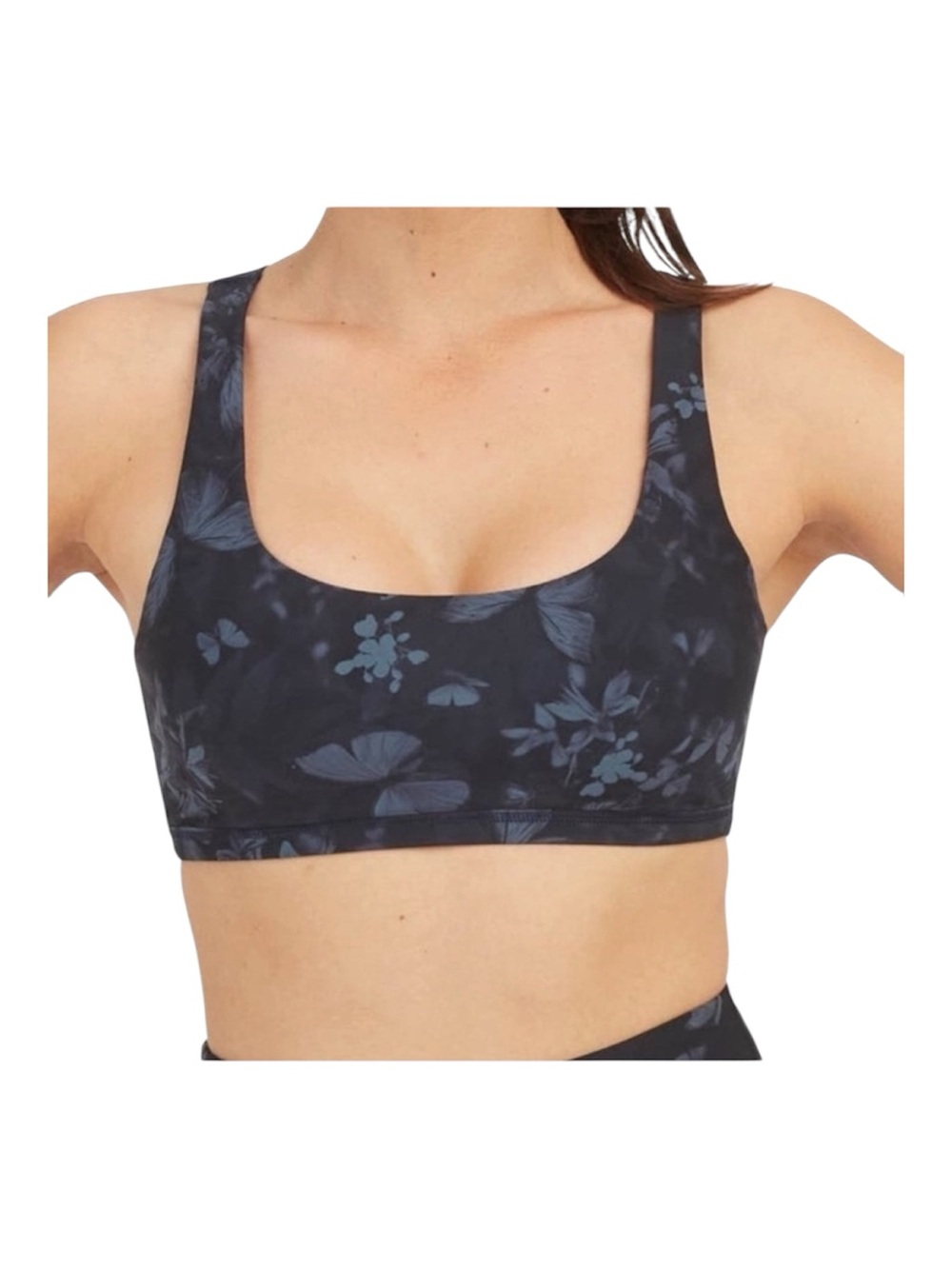 SPANX Printed Low Impact Sports Bra Midnight Garden Large